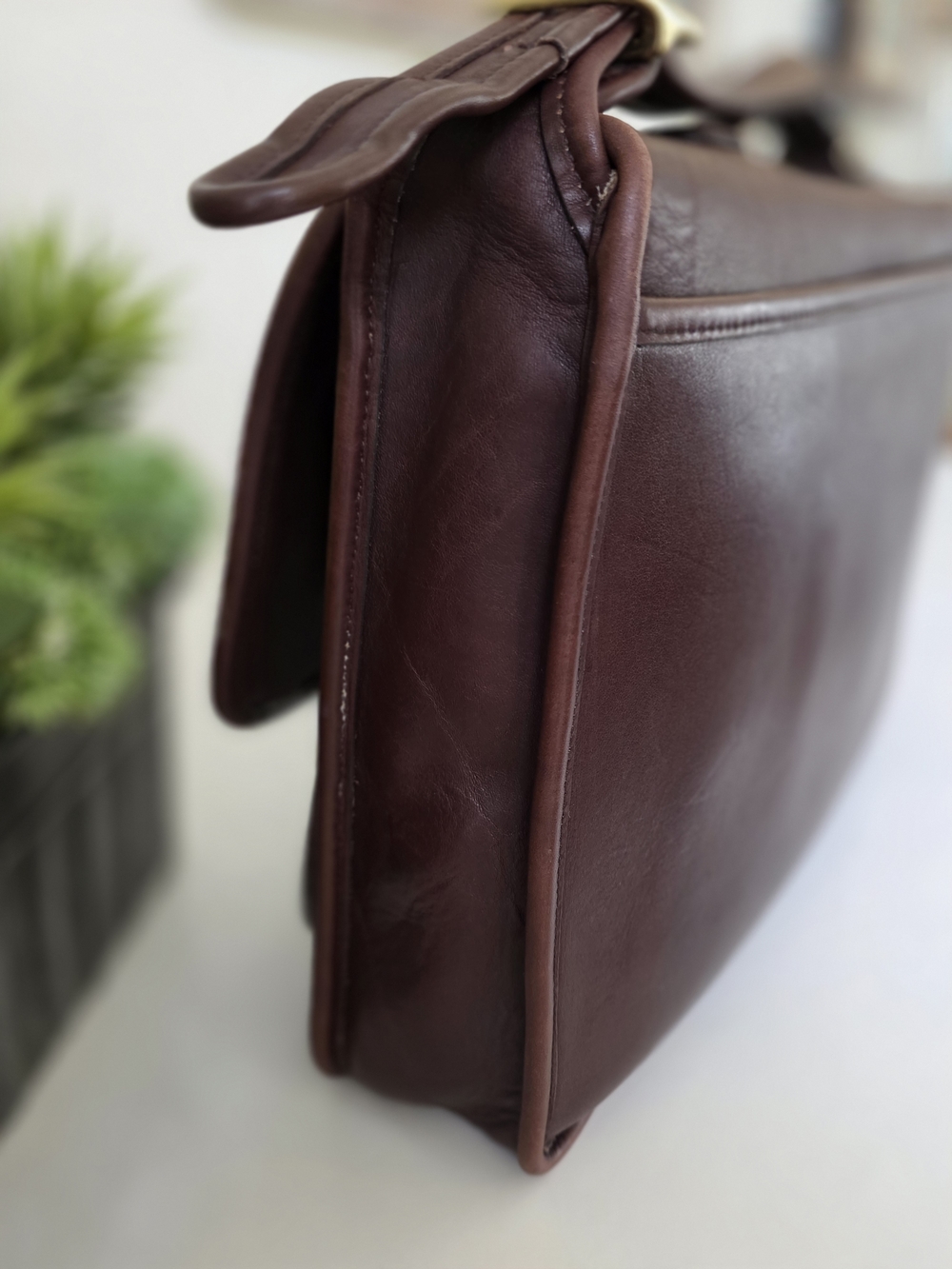 Vintage Coach Metropolitian Briefcase/Crossbody Mahagony Leather USA + Twilly - Picture 10 of 17